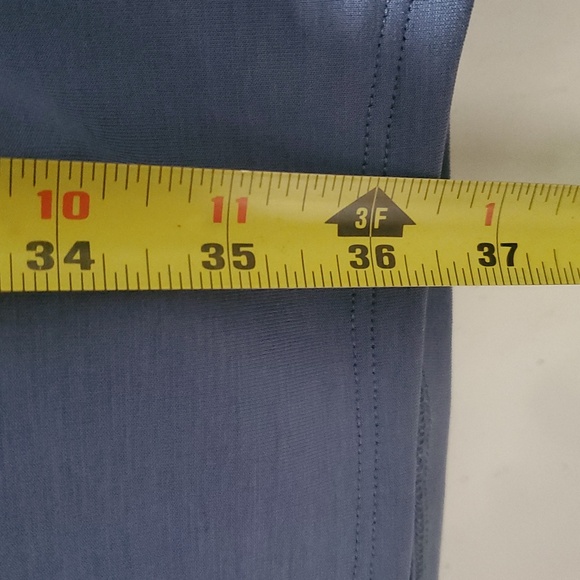 Revir Mod Juno Dress Size Med Blue Tencel Poly Spandex Mock Neck Sleeveless - Picture 10 of 10